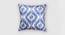 Rhombus Ikkat Cushion Cover (Blue, 30 x 30 cm  (12" X 12") Cushion Size) by Urban Ladder - Front View Design 1 - 413506