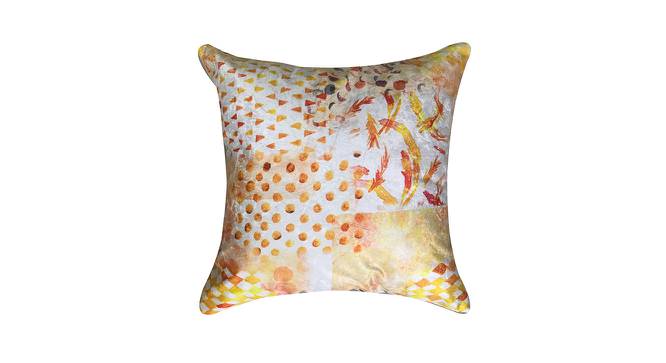 Yellow Melody Cushion Cover (Yellow, 41 x 41 cm  (16" X 16") Cushion Size) by Urban Ladder - Front View Design 1 - 413632