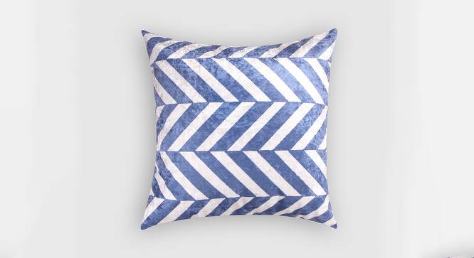 Zip Zapper Cushion Cover (Blue, 41 x 41 cm  (16" X 16") Cushion Size) by Urban Ladder - Front View Design 1 - 413633