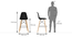 DSW Bar Chair Replica (Black) by Urban Ladder - Design 1 Dimension - 413693