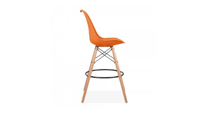 Jonny Barstool (Orange, Plastic & Solid Wooden Finish Finish) by Urban Ladder - Cross View Design 1 - 413719