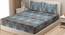 Maury Bedsheet Set (Blue, Regular Bedsheet Type, Queen Size) by Urban Ladder - Cross View Design 1 - 414132