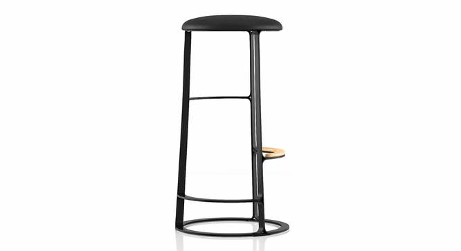 Samantha Leatherette Bar Stool in Black - Urban Ladder