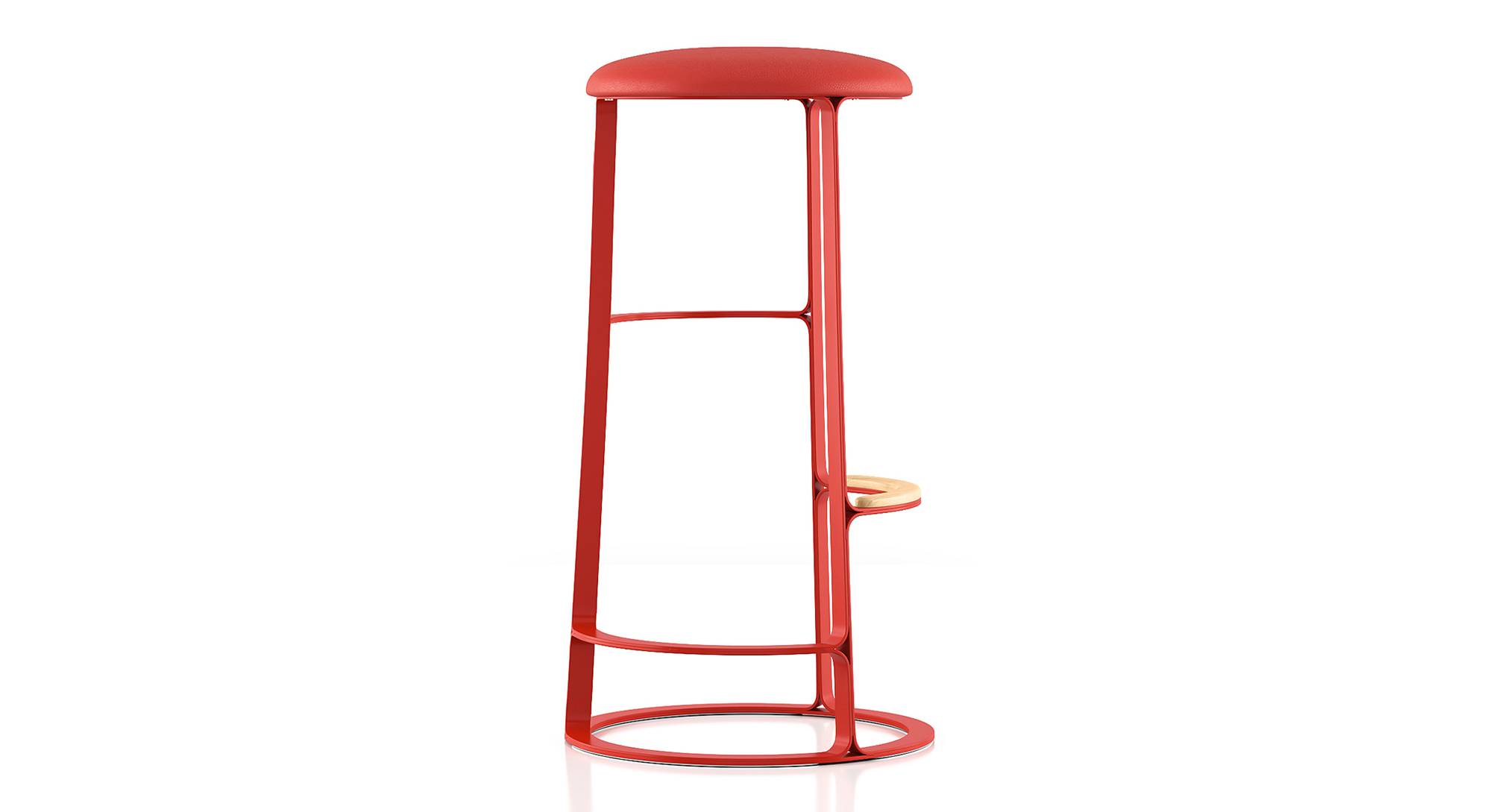 Samantha Leatherette Bar Stool in Black Urban Ladder