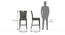 Holmes High Chair - Set of 2 (Grey) by Urban Ladder - Design 1 Dimension - 414264