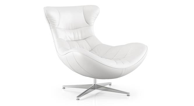 Madonna Swivel Lounge Chair (White) by Urban Ladder - Front View Design 1 - 414279