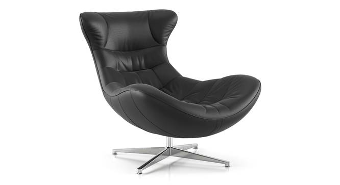 Madonna Swivel Lounge Chair (Black) by Urban Ladder - Front View Design 1 - 414280