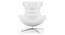 Madonna Swivel Lounge Chair (White) by Urban Ladder - Design 1 Side View - 414284