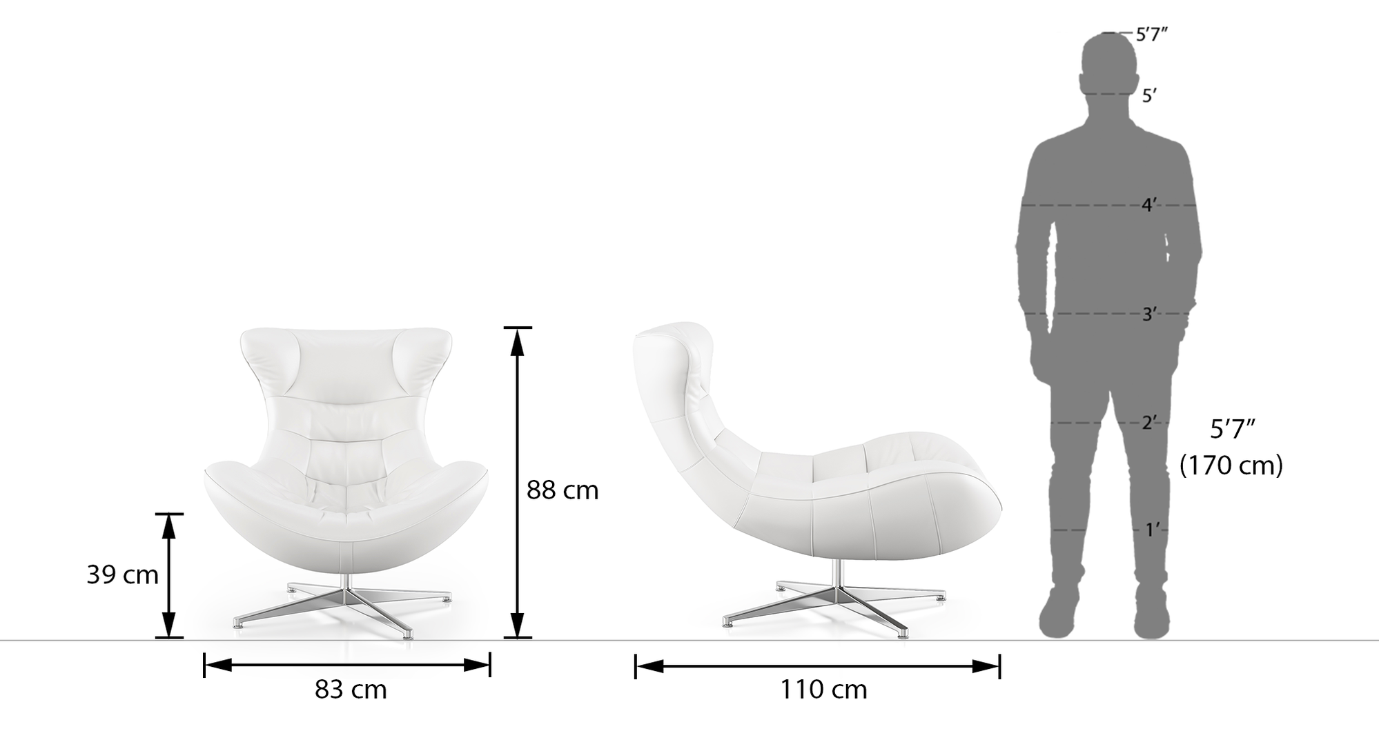 Madonna Swivel Lounge Chair Urban Ladder