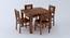 Karent Four Seater Dining Set (Teak, Semi Gloss Finish) by Urban Ladder - - 