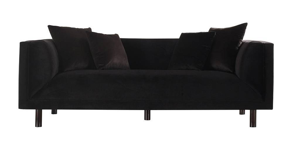Clarkson Fabric Sofa(Black) (Black, 3-seater Custom Set - Sofas, None Standard Set - Sofas, Fabric Sofa Material, Regular Sofa Size, Regular Sofa Type) by Urban Ladder - - 