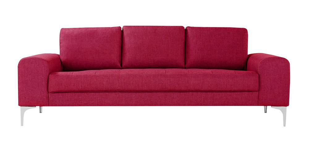 Denver Fabric Sofa (Pink) (Pink, 3-seater Custom Set - Sofas, None Standard Set - Sofas, Fabric Sofa Material, Regular Sofa Size, Regular Sofa Type) by Urban Ladder - - 