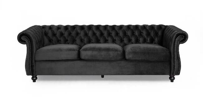 Edessa Fabric Sofa(Grey) (Grey, 3-seater Custom Set - Sofas, None Standard Set - Sofas, Fabric Sofa Material, Regular Sofa Size, Regular Sofa Type)