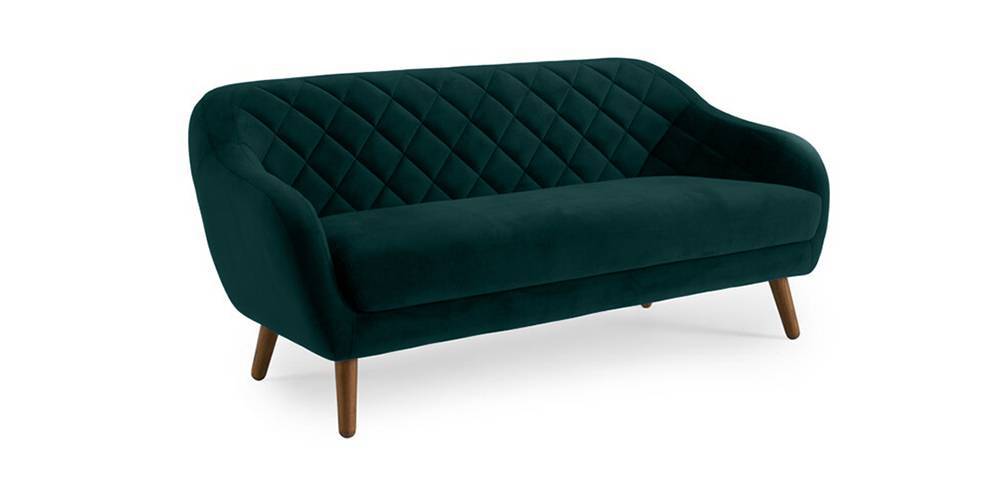 Keila Fabric Sofa (Brown) (Brown, 3-seater Custom Set - Sofas, None Standard Set - Sofas, Fabric Sofa Material, Regular Sofa Size, Regular Sofa Type) by Urban Ladder - - 