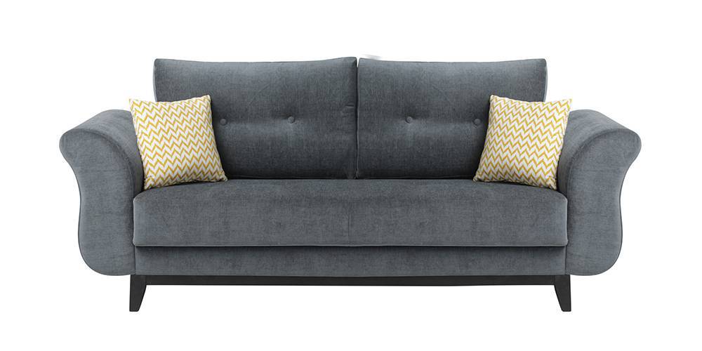 Markel Fabric Sofa - Grey (Grey, 3-seater Custom Set - Sofas, None Standard Set - Sofas, Fabric Sofa Material, Regular Sofa Size, Regular Sofa Type) by Urban Ladder - - 