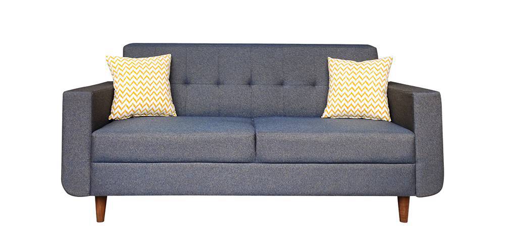 Zaria Fabric Sofa - Grey (Grey, 3-seater Custom Set - Sofas, None Standard Set - Sofas, Fabric Sofa Material, Regular Sofa Size, Regular Sofa Type) by Urban Ladder - - 