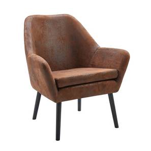 Wing Lounge Chairs Design Bessie Leatherette Lounge Chair in Brown Colour