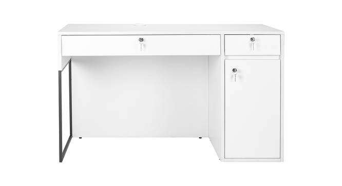 Azai Study Table (White Finish) by Urban Ladder - Design 1 Side View - 414724