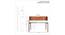 Albert Study Table (White & Oak Finish) by Urban Ladder - Design 1 Dimension - 414769