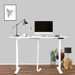 All Study Designs Design Gabe Engineered Wood Study Table in White Finish
