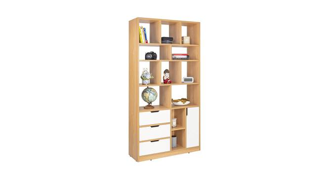 Ender Bookshelf with Cabinet (Light Oak Finish, Light Oak) by Urban Ladder - Design 1 Side View - 414809