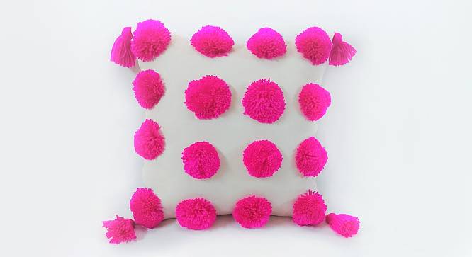 Brinley Cushion Cover (Pink, 30 x 30 cm  (12" X 12") Cushion Size) by Urban Ladder - Front View Design 1 - 415463