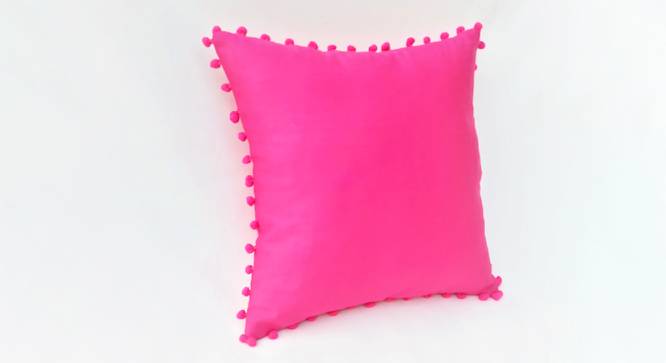Camille Cushion Cover (Pink, 35.5 x 35.5 cm  (14" X 14") Cushion Size) by Urban Ladder - Cross View Design 1 - 415620