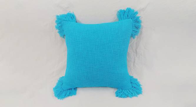 Dalen Cushion Cover (Blue, 30 x 30 cm  (12" X 12") Cushion Size) by Urban Ladder - Front View Design 1 - 415852