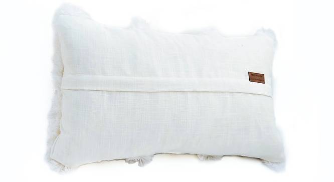 Carmen Cushion Cover (Off White, 35.5 x 35.5 cm  (14" X 14") Cushion Size) by Urban Ladder - Cross View Design 1 - 415895