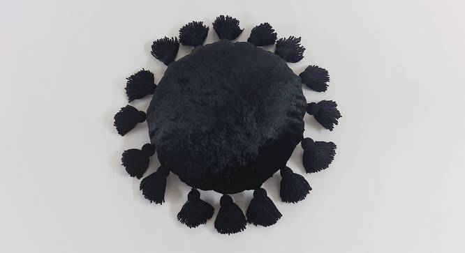 Edgar Cushion Cover (Black, 35.5 x 35.5 cm  (14" X 14") Cushion Size) by Urban Ladder - Front View Design 1 - 416110