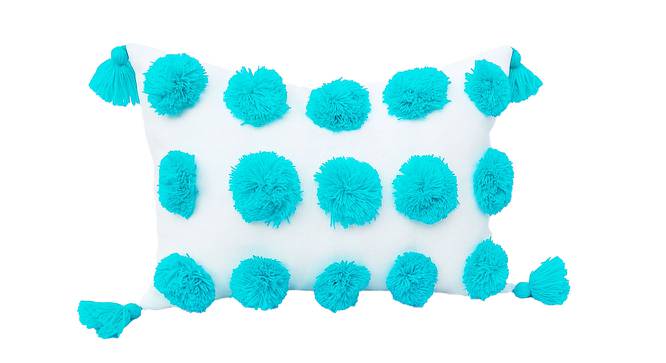 Emory Cushion Cover (Blue, 30 x 30 cm  (12" X 12") Cushion Size) by Urban Ladder - Cross View Design 1 - 416206