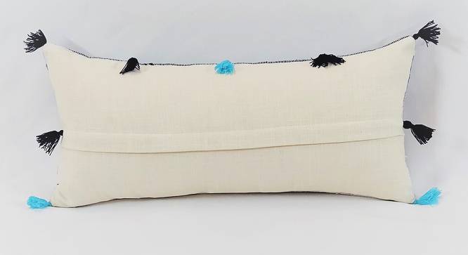 Dexter Cushion Cover (Blue, 30 x 30 cm  (12" X 12") Cushion Size) by Urban Ladder - Cross View Design 1 - 416218