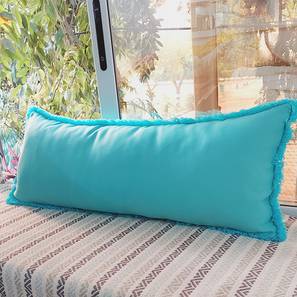 Cushion Cover Design Janeva Cushion Cover (Blue, 46 x 46 cm  (18" X 18") Cushion Size)