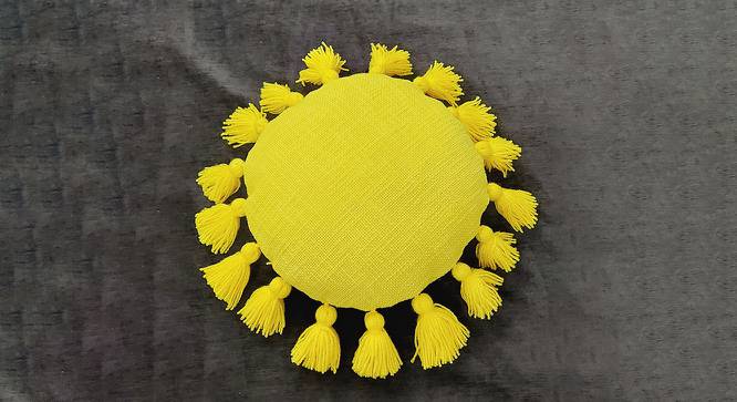 Irna Cushion Cover (Yellow, 35.5 x 35.5 cm  (14" X 14") Cushion Size) by Urban Ladder - Front View Design 1 - 416386