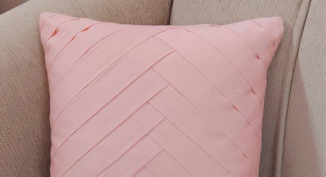 Hadlea Cushion Cover (30 x 30 cm  (12" X 12") Cushion Size, Blush) by Urban Ladder - Front View Design 1 - 416404