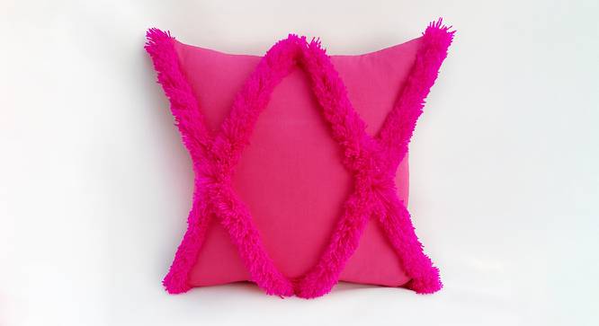 Ilima Cushion Cover (Pink, 30 x 30 cm  (12" X 12") Cushion Size) by Urban Ladder - Front View Design 1 - 416416