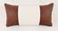 Karyna Cushion Cover (35.5 x 35.5 cm  (14" X 14") Cushion Size, Brown & White) by Urban Ladder - Front View Design 1 - 416429