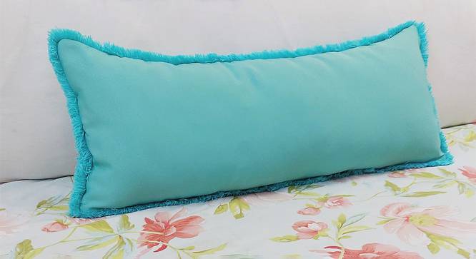Janeva Cushion Cover (Blue, 30 x 30 cm  (12" X 12") Cushion Size) by Urban Ladder - Front View Design 1 - 416452
