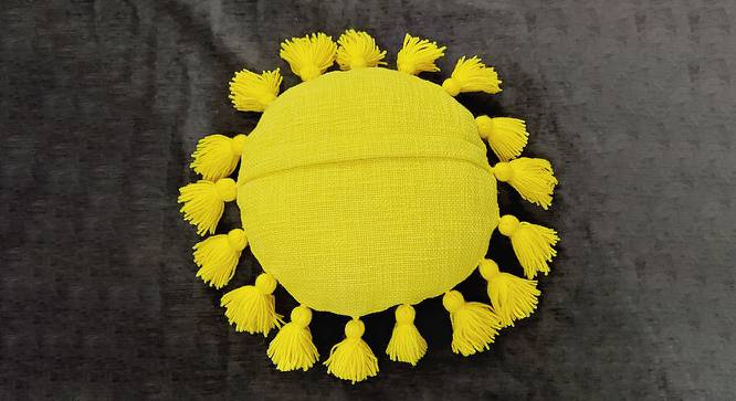 Irna Cushion Cover (Yellow, 35.5 x 35.5 cm  (14" X 14") Cushion Size) by Urban Ladder - Cross View Design 1 - 416476