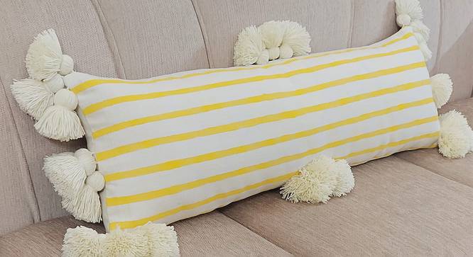 Kimberlin Cushion Cover (Yellow, 30 x 30 cm  (12" X 12") Cushion Size) by Urban Ladder - Front View Design 1 - 416756