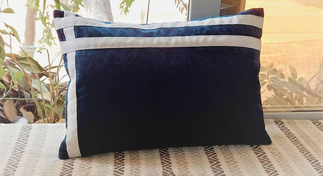 Layne Cushion Cover (Blue, 30 x 30 cm  (12" X 12") Cushion Size) by Urban Ladder - Front View Design 1 - 416780