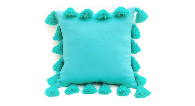 Noa Cushion Cover (Blue, 30 x 30 cm  (12" X 12") Cushion Size) by Urban Ladder - Front View Design 1 - 417064