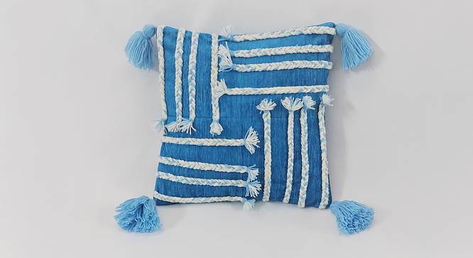Marlee Cushion Cover (Blue, 30 x 46 cm  (12" X 18") Cushion Size) by Urban Ladder - Front View Design 1 - 417112
