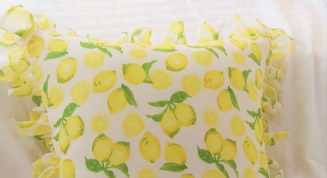 Rochelle Cushion Cover (Yellow, 30 x 30 cm  (12" X 12") Cushion Size) by Urban Ladder - Cross View Design 1 - 417625