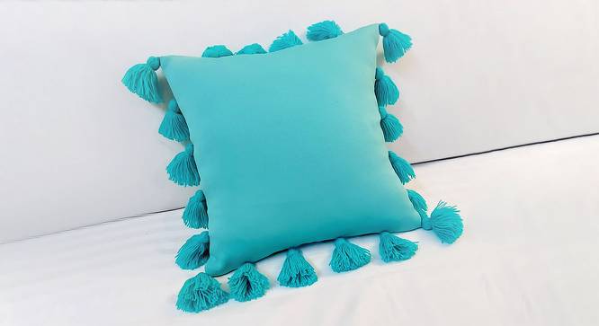 Sterling Cushion Cover (Blue, 30 x 30 cm  (12" X 12") Cushion Size) by Urban Ladder - Front View Design 1 - 417888