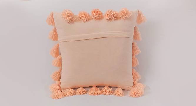 Yolette Cushion Cover (Blush, 35.5 x 35.5 cm  (14" X 14") Cushion Size) by Urban Ladder - Cross View Design 1 - 418056