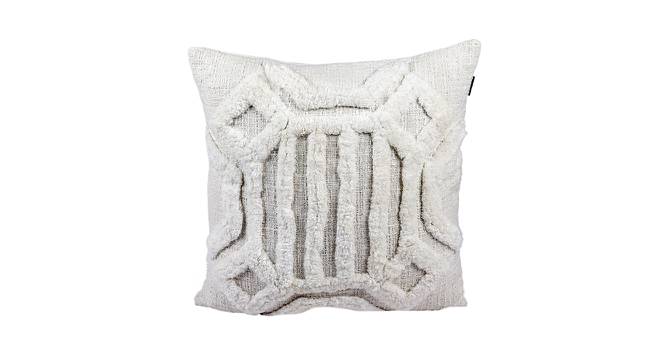 Joey Cushion Cover (White, 41 x 41 cm  (16" X 16") Cushion Size) by Urban Ladder - Front View Design 1 - 418773