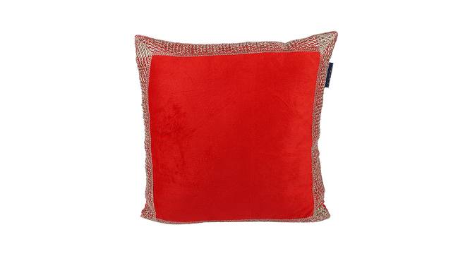 Uther Cushion Cover (Red, 41 x 41 cm  (16" X 16") Cushion Size) by Urban Ladder - Front View Design 1 - 418997