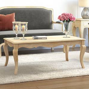 Coffee Table Design Rectangular Solid Wood Coffee Table in White Natural