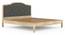 Helena Upholstered Bed (King Bed Size, Natural) by Urban Ladder - Front View Design 1 - 419059